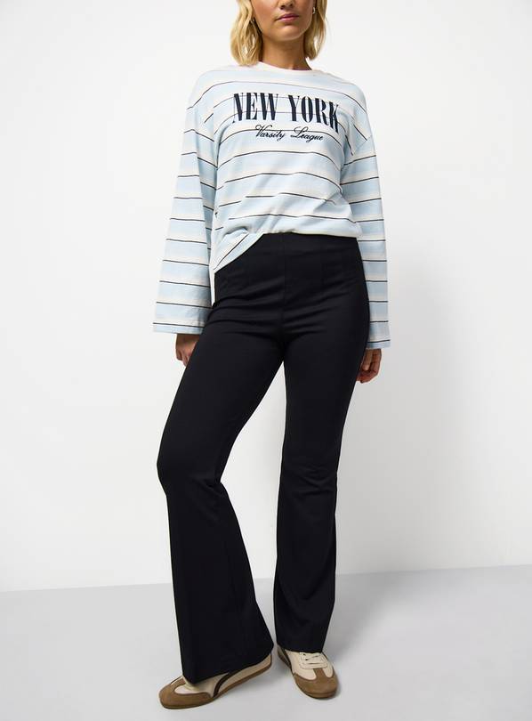 Black Ponte Flared Trousers 18L