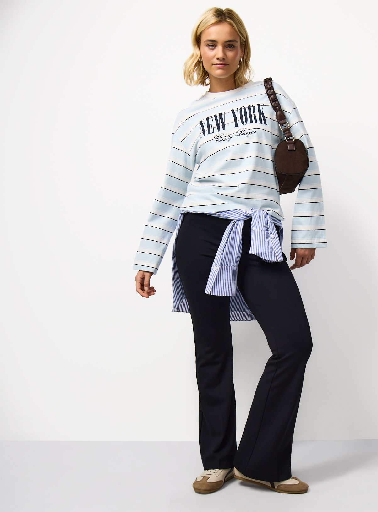 Black Ponte Flared Trousers 18L - Image 2 thumbnail