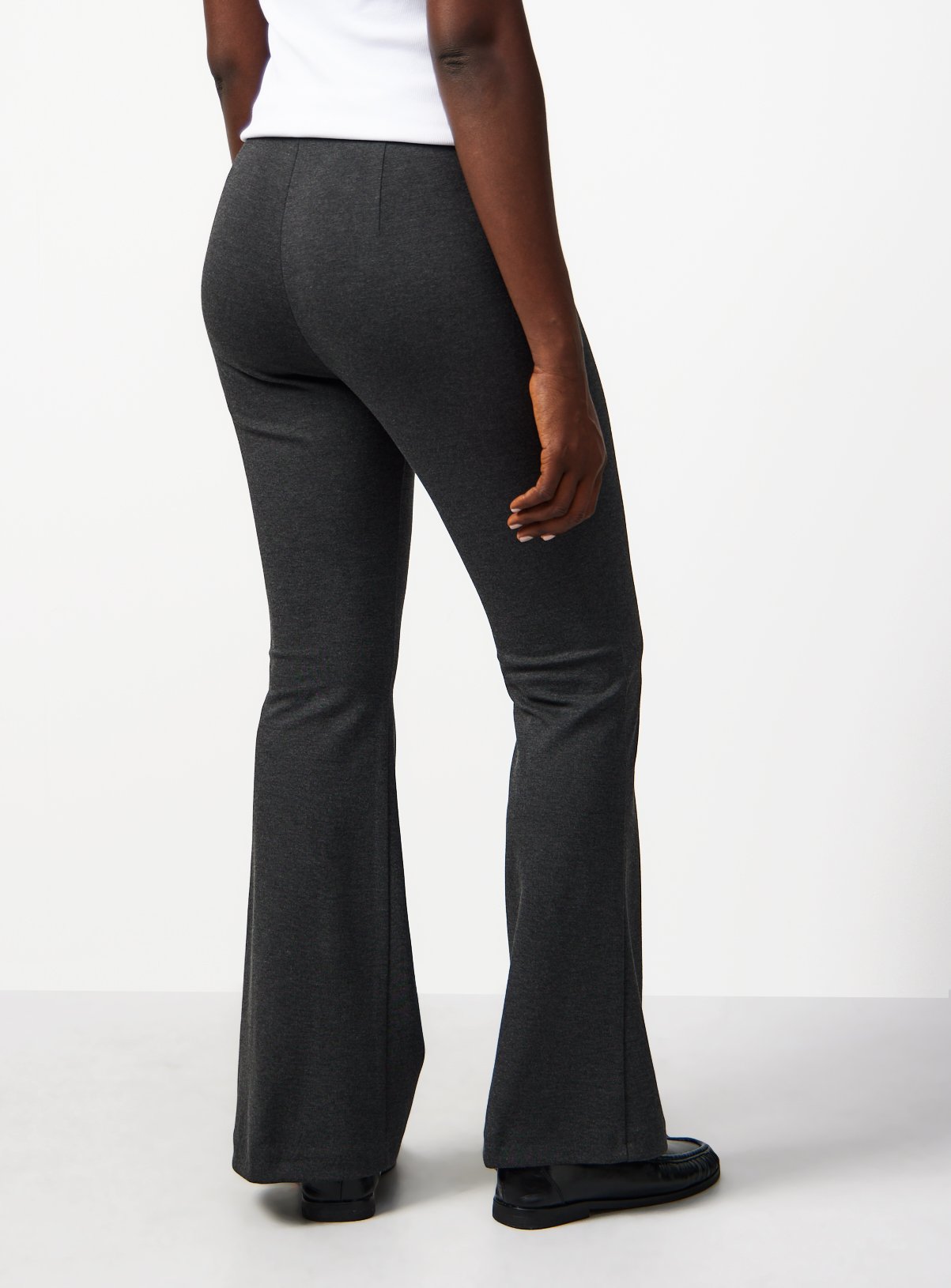Charcoal Ponte Flared Trousers 12L - Image 4 thumbnail