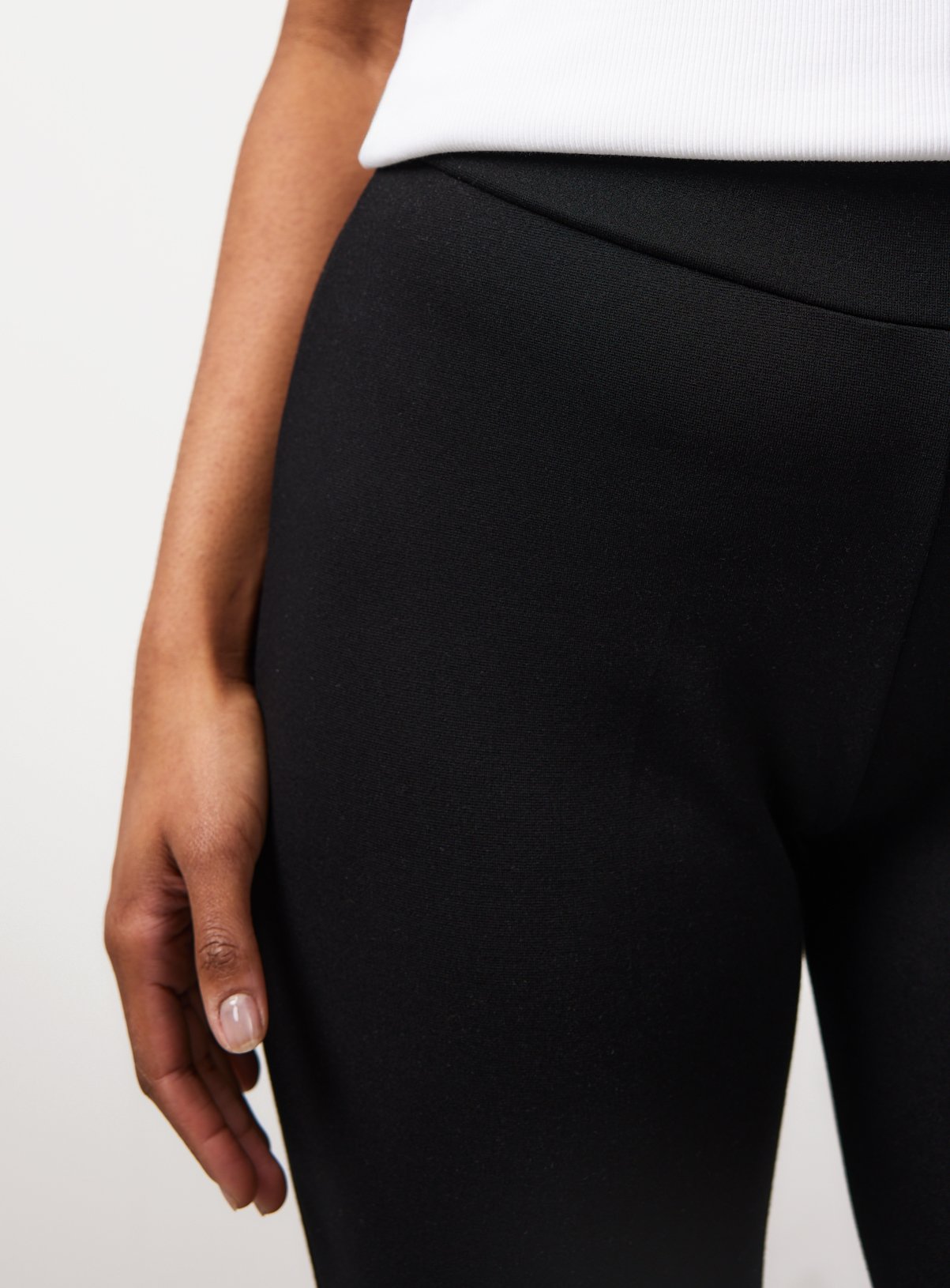 Black Jersey Flared Trousers 16 - Image 2 thumbnail