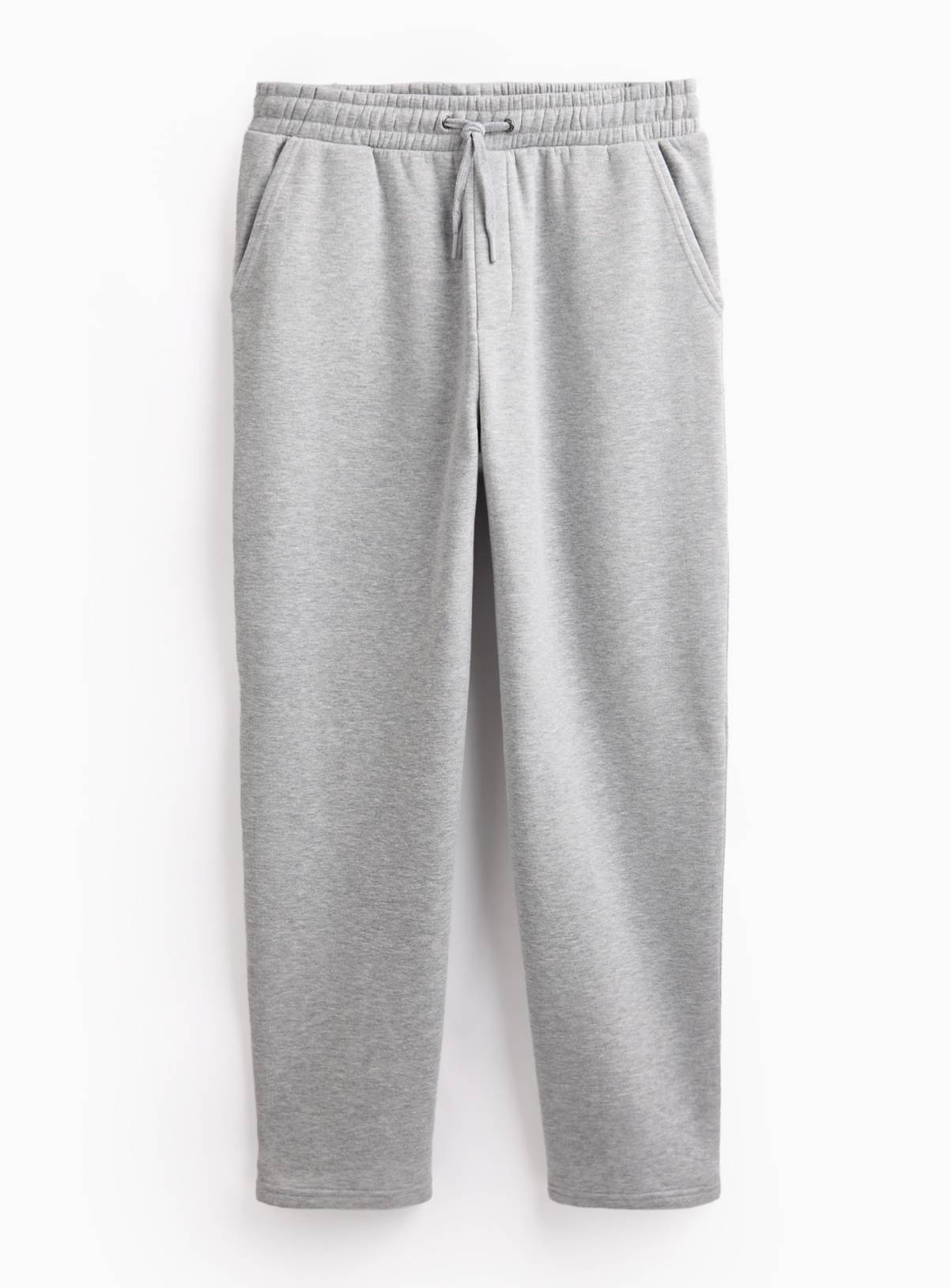 Grey Marl Drawstring Jogging Bottoms S - Image 3
