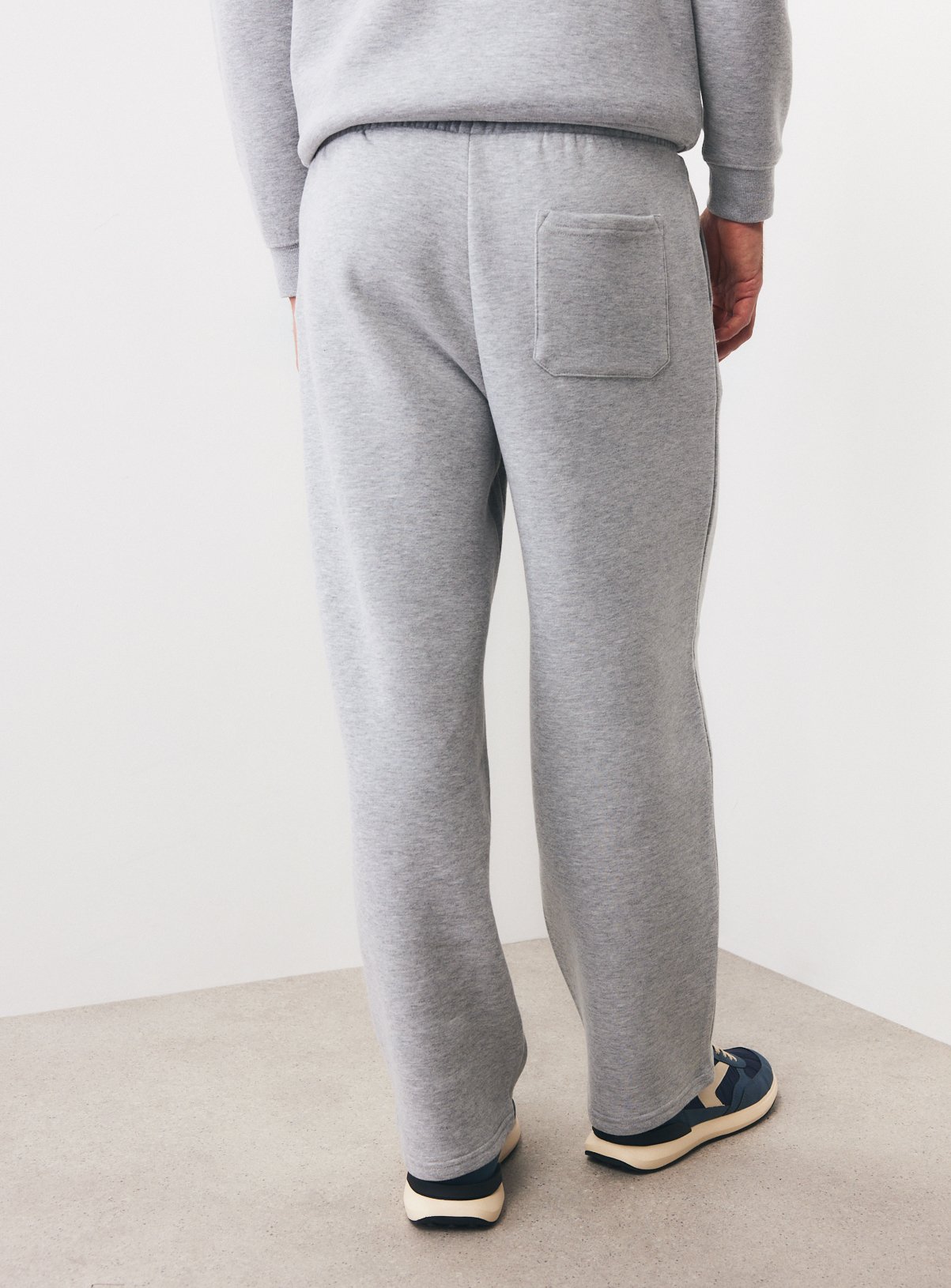 Grey Marl Drawstring Jogging Bottoms S - Image 5 thumbnail
