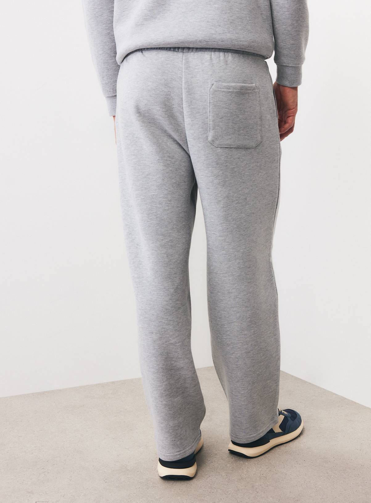 Grey Marl Drawstring Jogging Bottoms S - Image 5