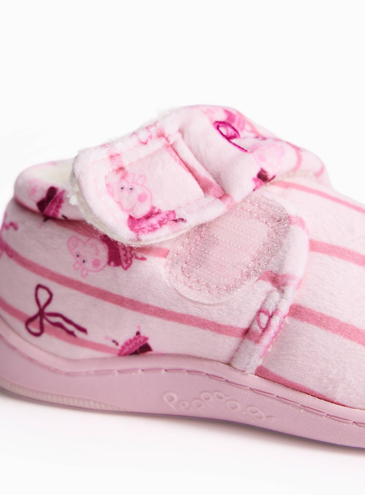 Pink Peppa Pig Cupsole Slippers 8-9 Infant - Image 4