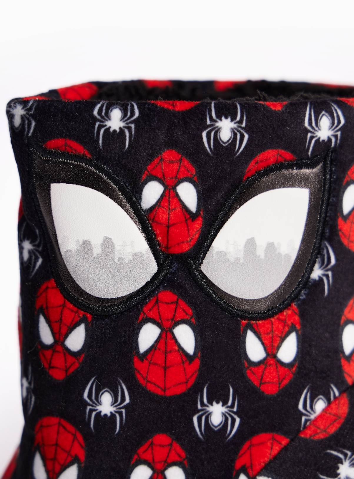 Red & Black Spider-Man Bootee Slippers 6-7 Infant - Image 3