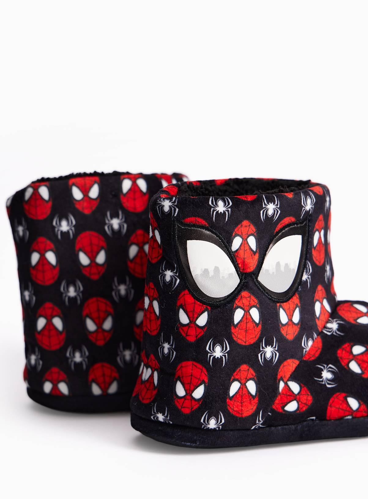 Red & Black Spider-Man Bootee Slippers 6-7 Infant - Image 4