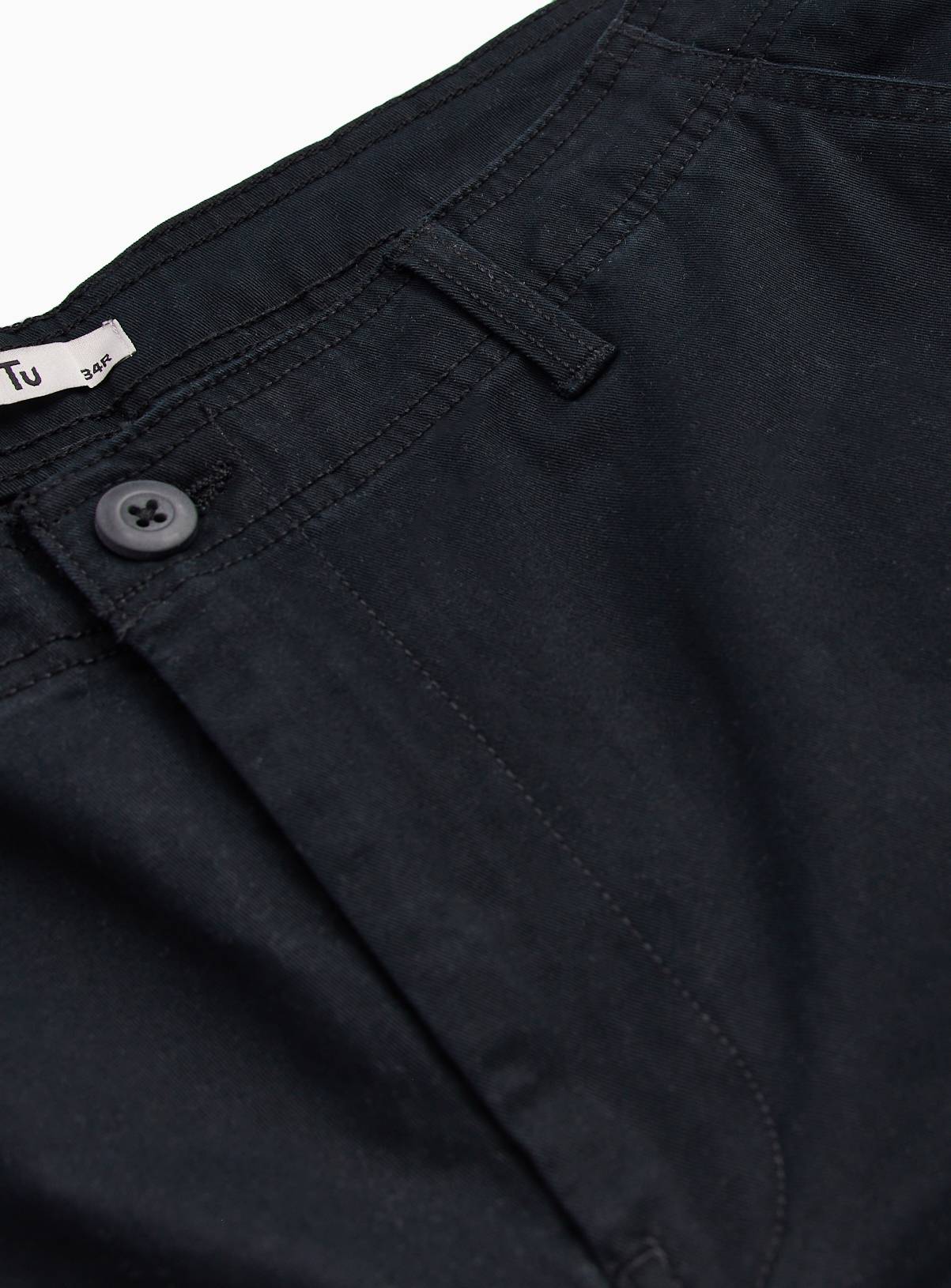 Black Cargo Trousers 32R - Image 4