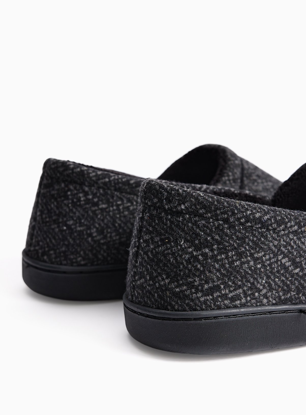 Grey Herringbone Slippers 9 - Image 3 thumbnail