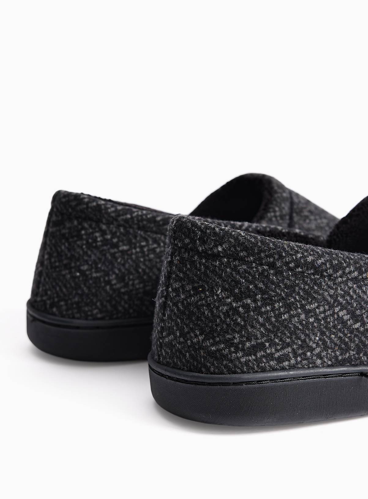 Grey Herringbone Slippers 9 - Image 3
