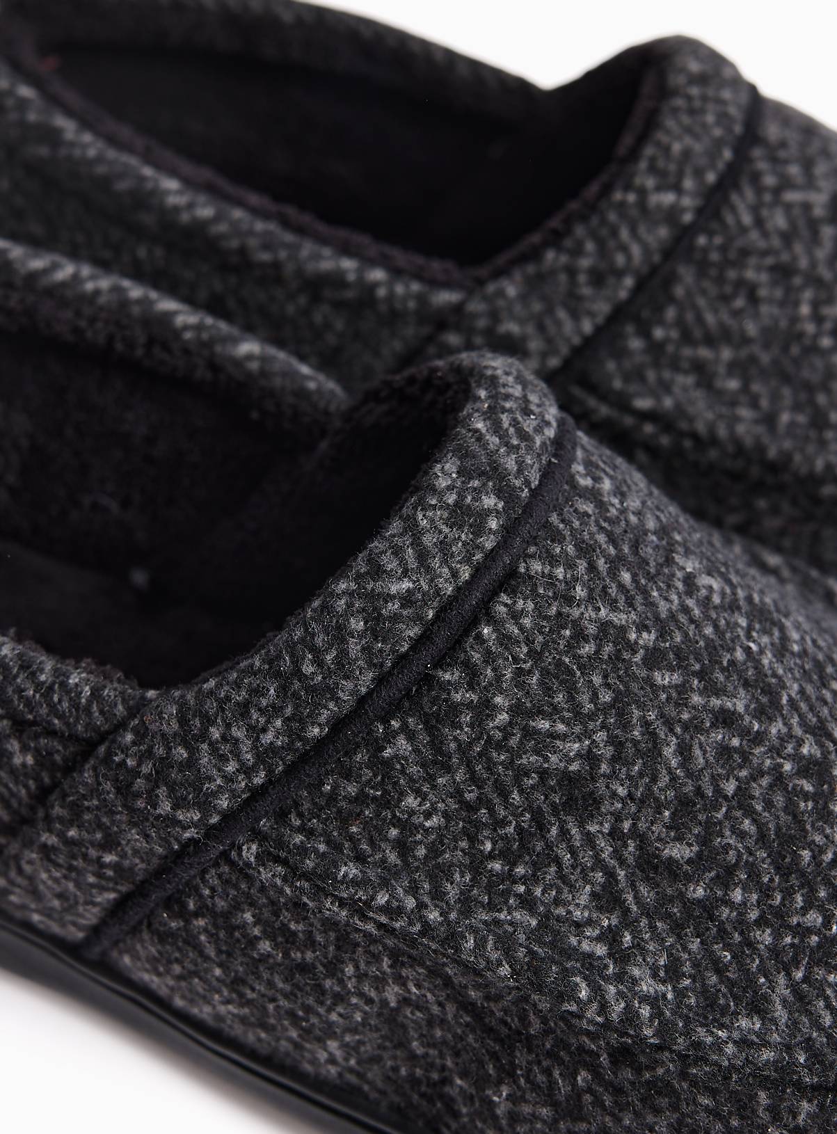 Grey Herringbone Slippers 9 - Image 4
