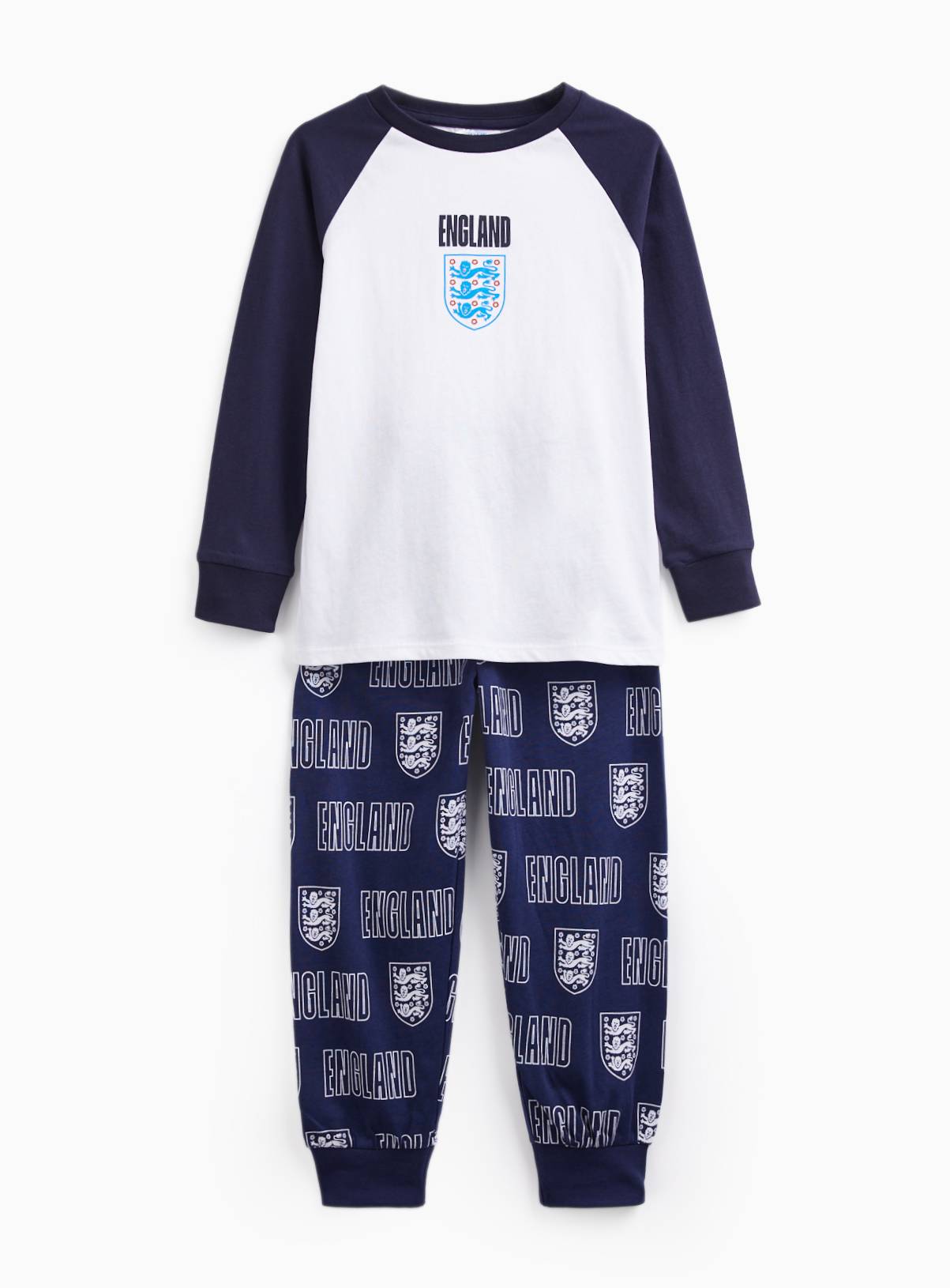 White England Jersey Pyjama Set 6-7 years - Image 1