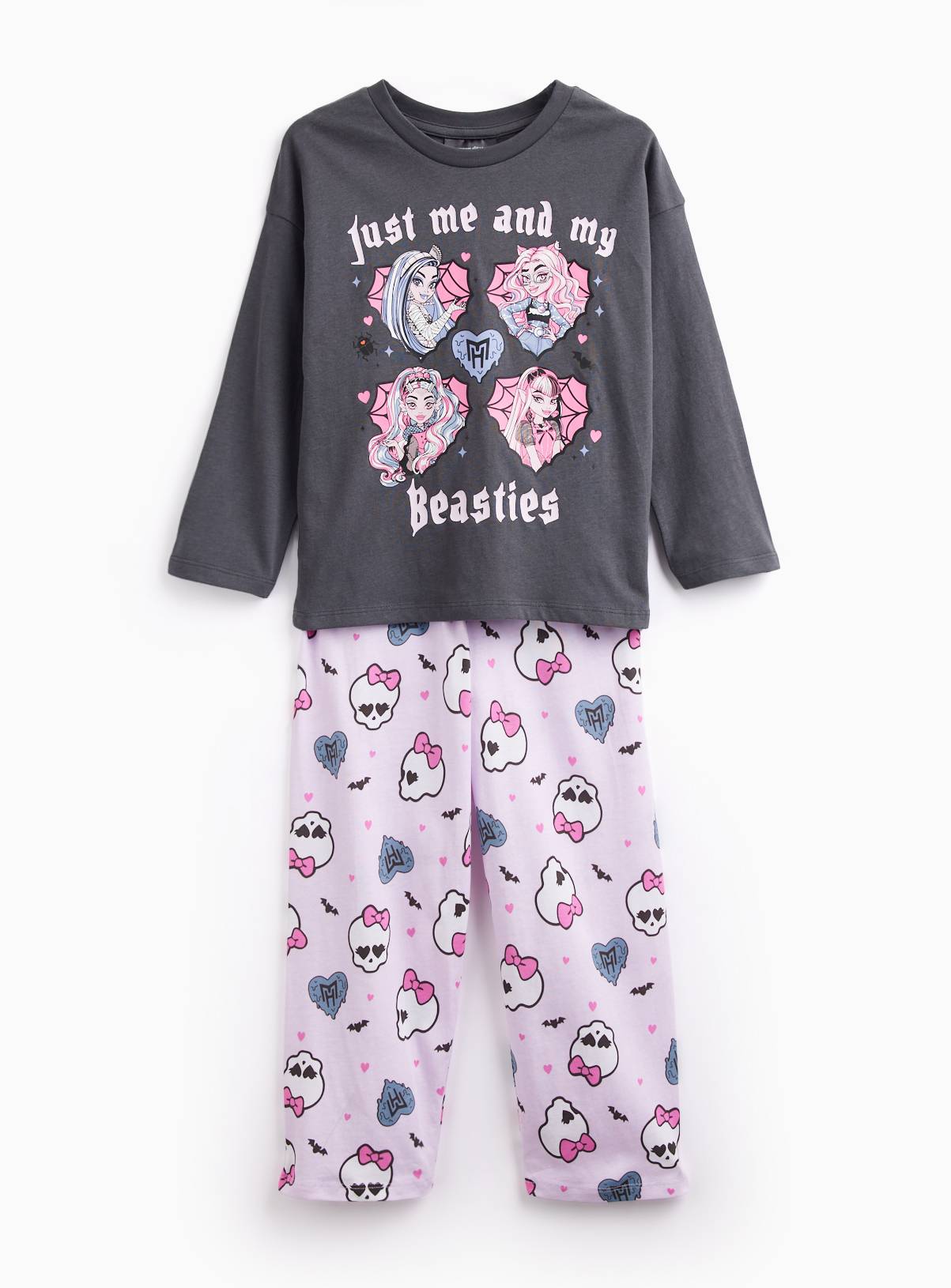 Pink Monster High Beasties Pyjama Set 11-12 years - Image 1