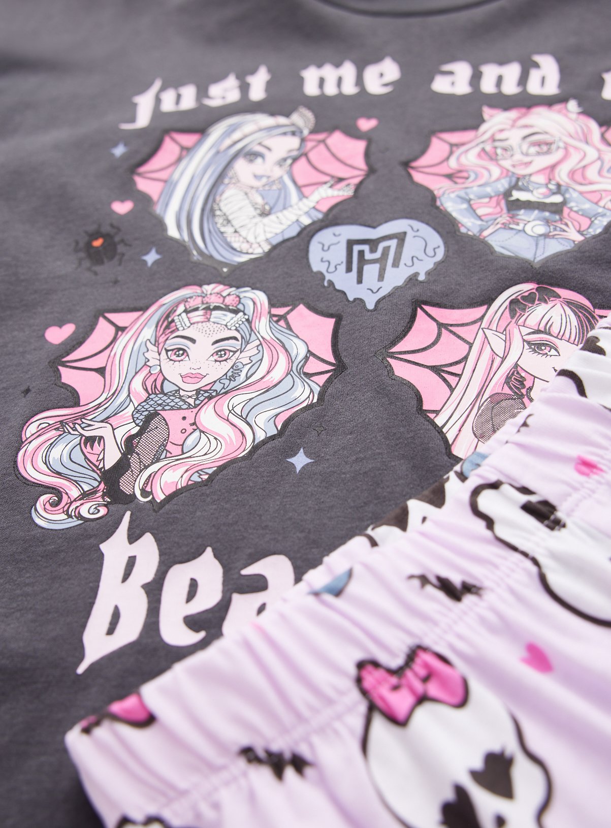 Pink Monster High Beasties Pyjama Set 11-12 years - Image 2 thumbnail