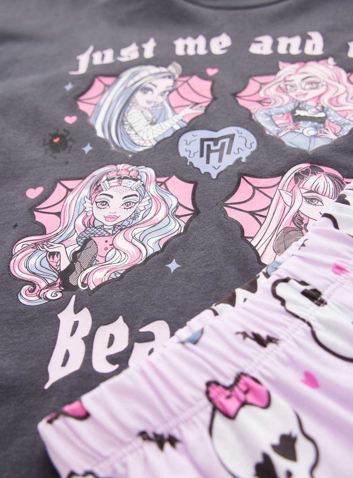 Pink Monster High Beasties Pyjama Set 11-12 years - Image 2