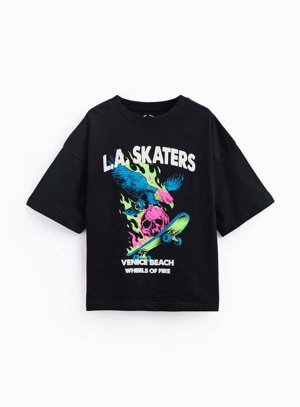 Black Skater Graphic T-Shirt 12 years