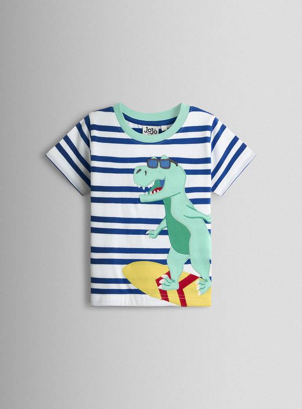 JOJO MAMAN BÉBÉ Dino Applique T Shirt 6-12 months