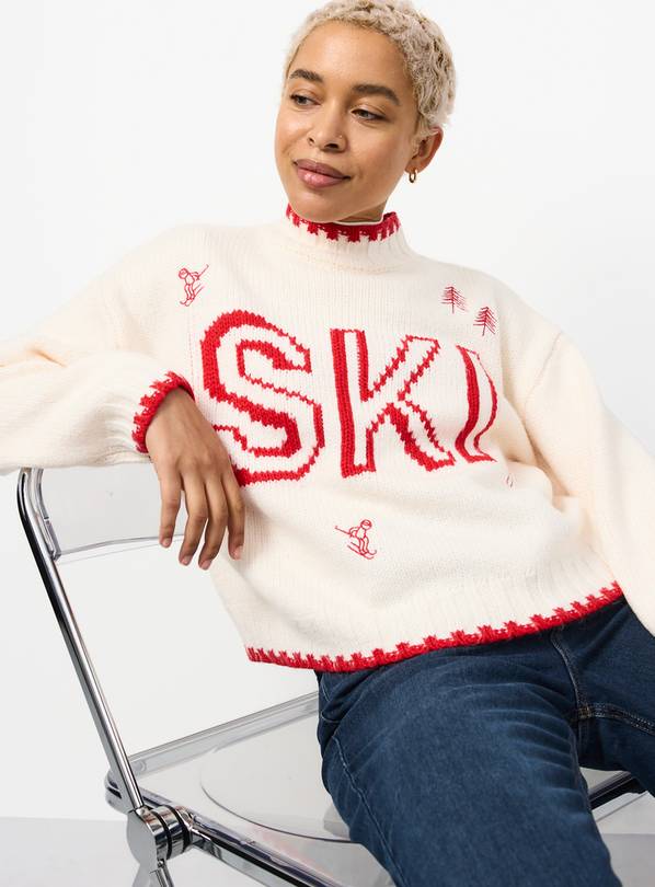 Family Matching Ski Christmas Jumper L