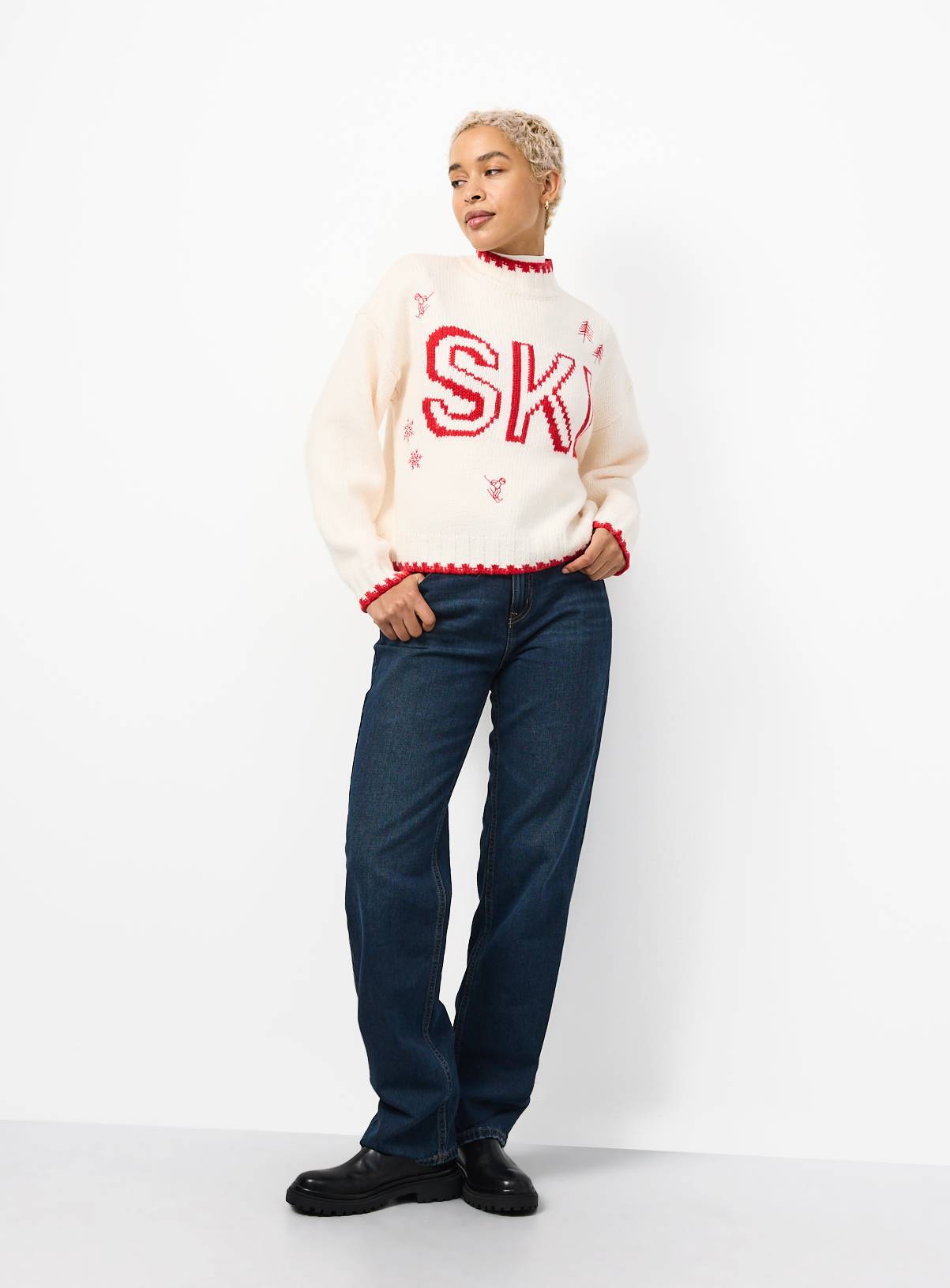 Family Matching Women's Ski Christmas Jumper S - Image 2