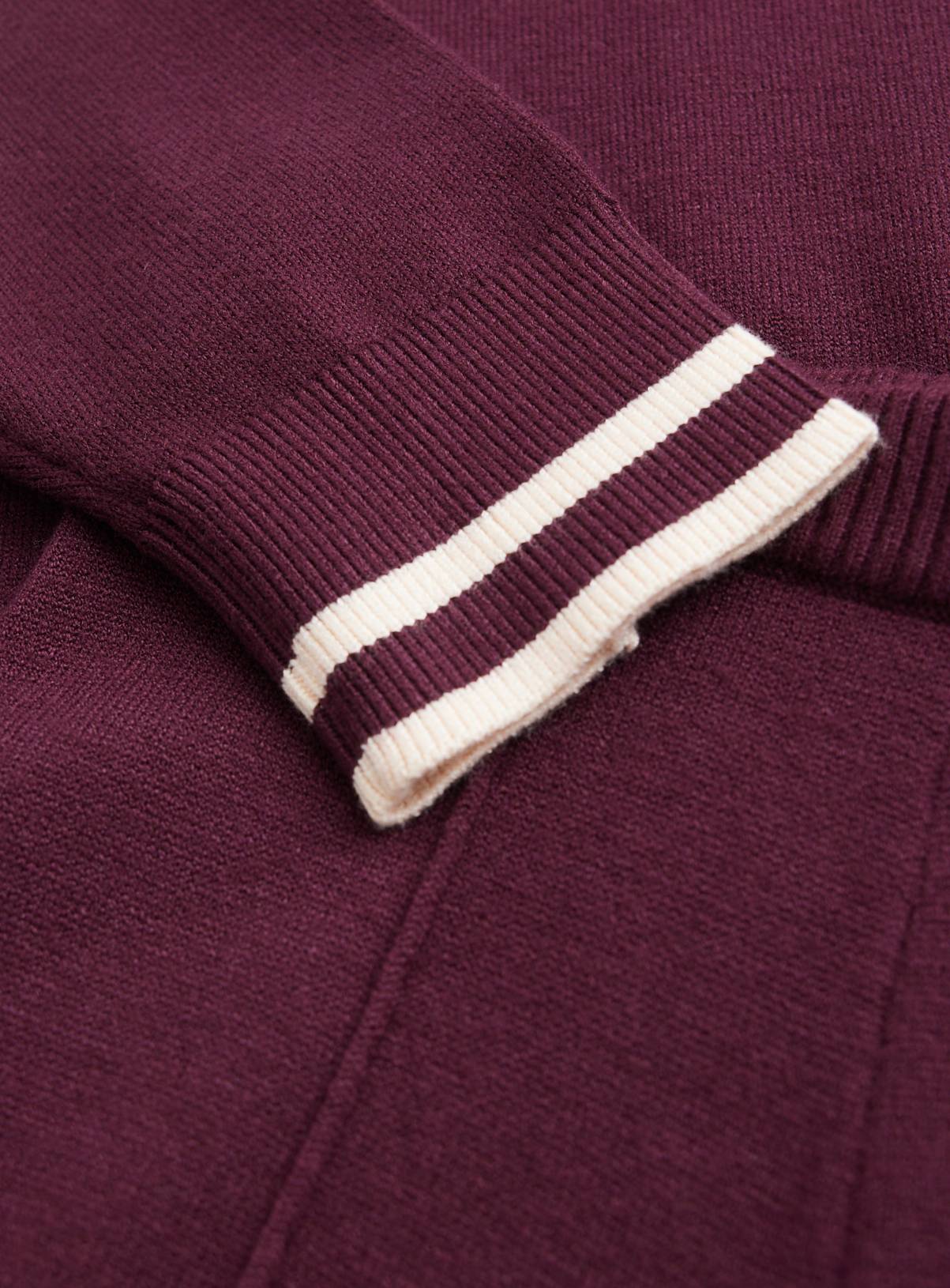 Burgundy Knitted Hoodie & Trouser Set 11 years - Image 2