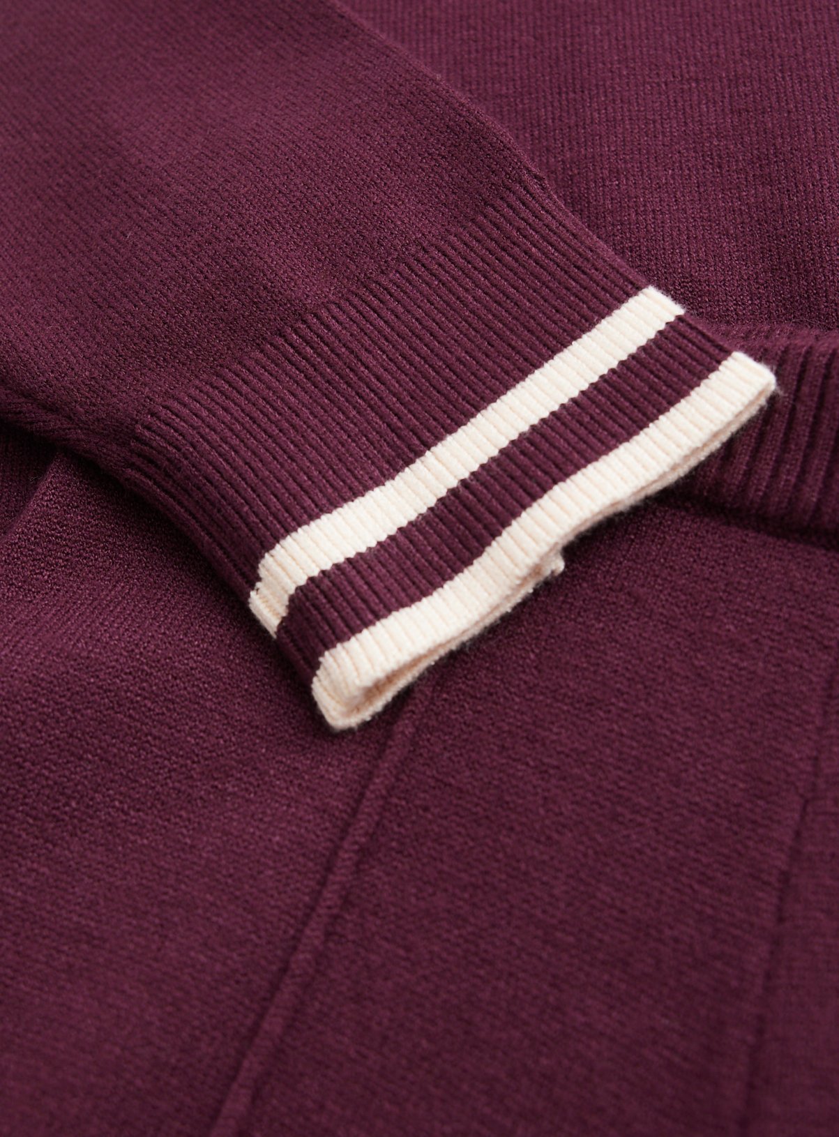 Burgundy Knitted Hoodie & Trouser Set 7 years - Image 4 thumbnail