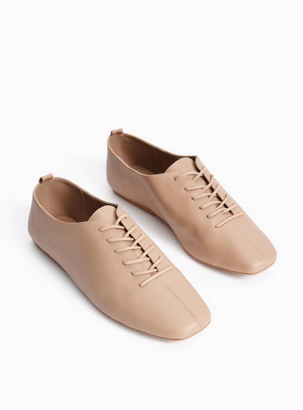 Neutral Faux Leather Jazz Shoes 7