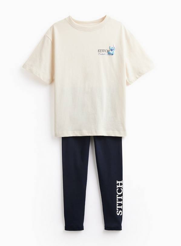 Disney Stitch Graphic T-shirt & Bottoms Set 12 years