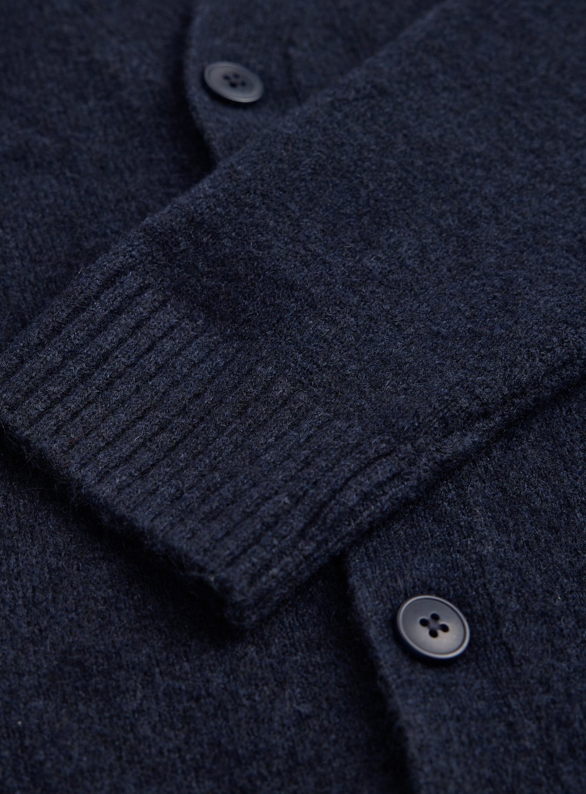 Navy Relaxed V-Neck Marl Cardigan L - Image 2 thumbnail