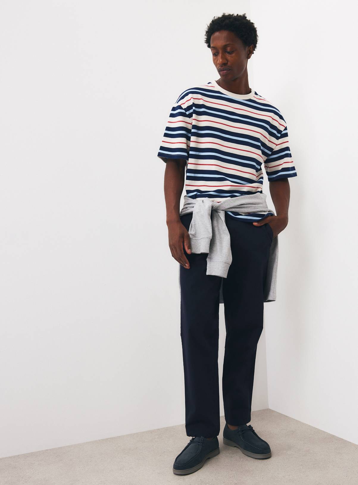Navy Ultimate Chino Trousers 40S - Image 2