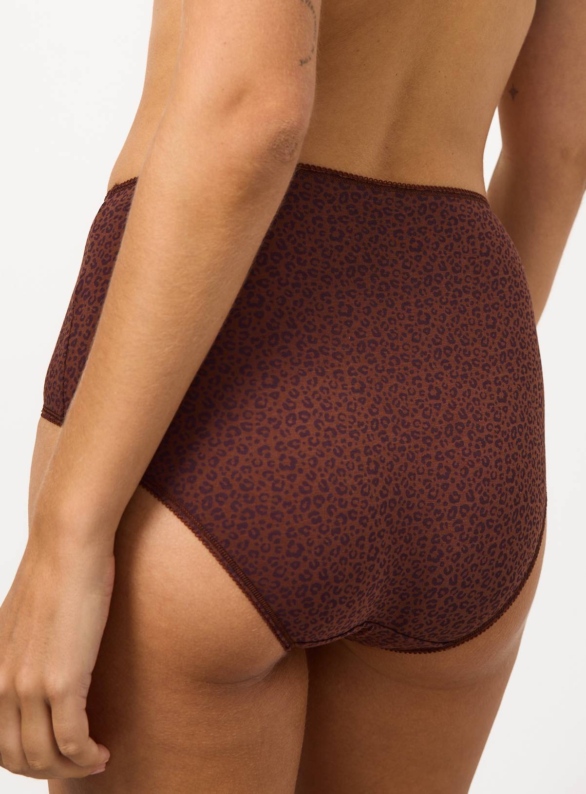 Neutral Leopard Print Briefs 5 Pack 24 - Image 4