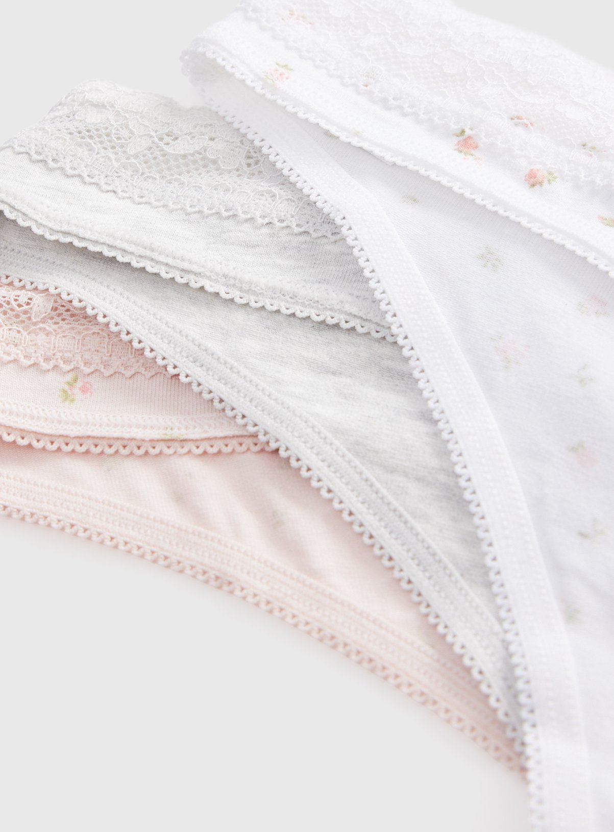 Pink Floral Lace Thongs 5 Pack  8 - Image 3 thumbnail