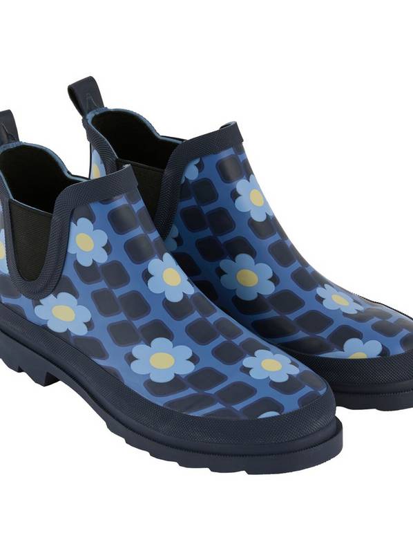REGATTA Orla Mid Length Welly Blue Flower 4