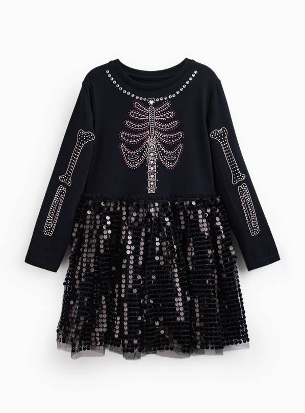 Halloween Skeleton Mesh Dress 11 years