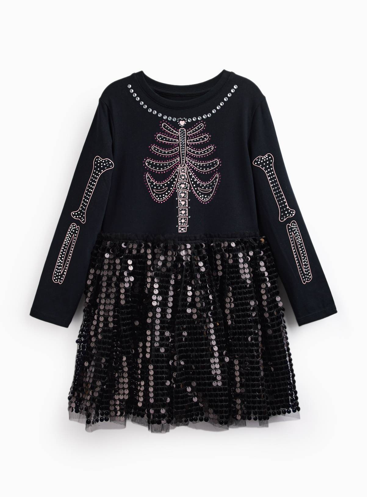 Halloween Skeleton Mesh Dress 5 years - Image 1