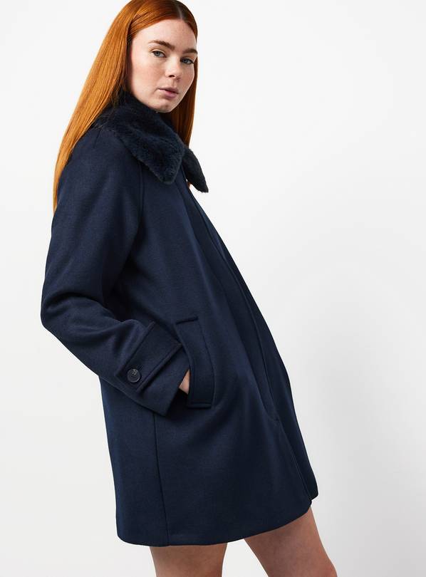 Navy Wool-Rich Car Coat 24