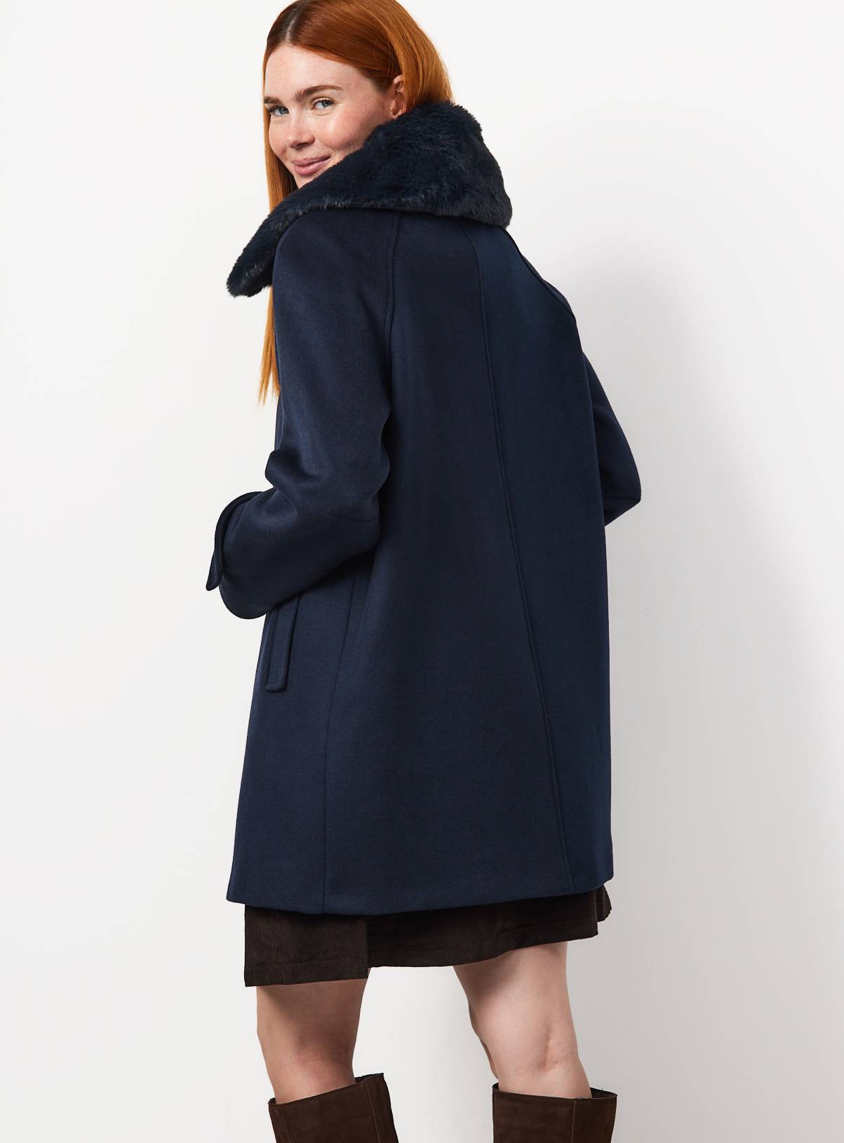 Navy Wool-Rich Car Coat 14 - Image 4