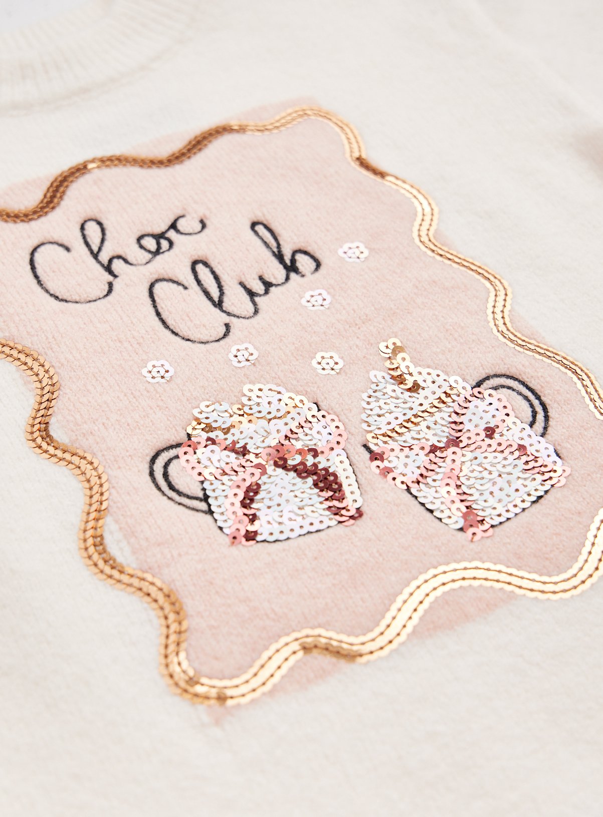 Pink & Cream Cocoa Club Jumper 8 years - Image 2 thumbnail