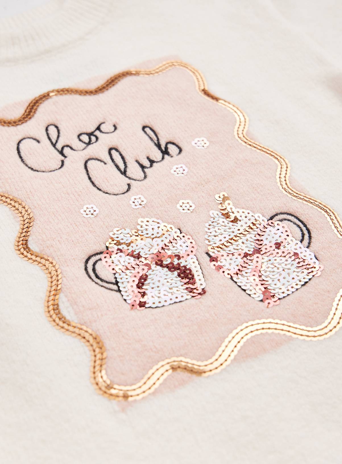Pink & Cream Cocoa Club Jumper 8 years - Image 2
