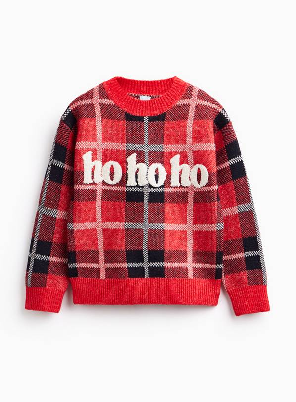 Red Tartan Christmas Jumper 6 years