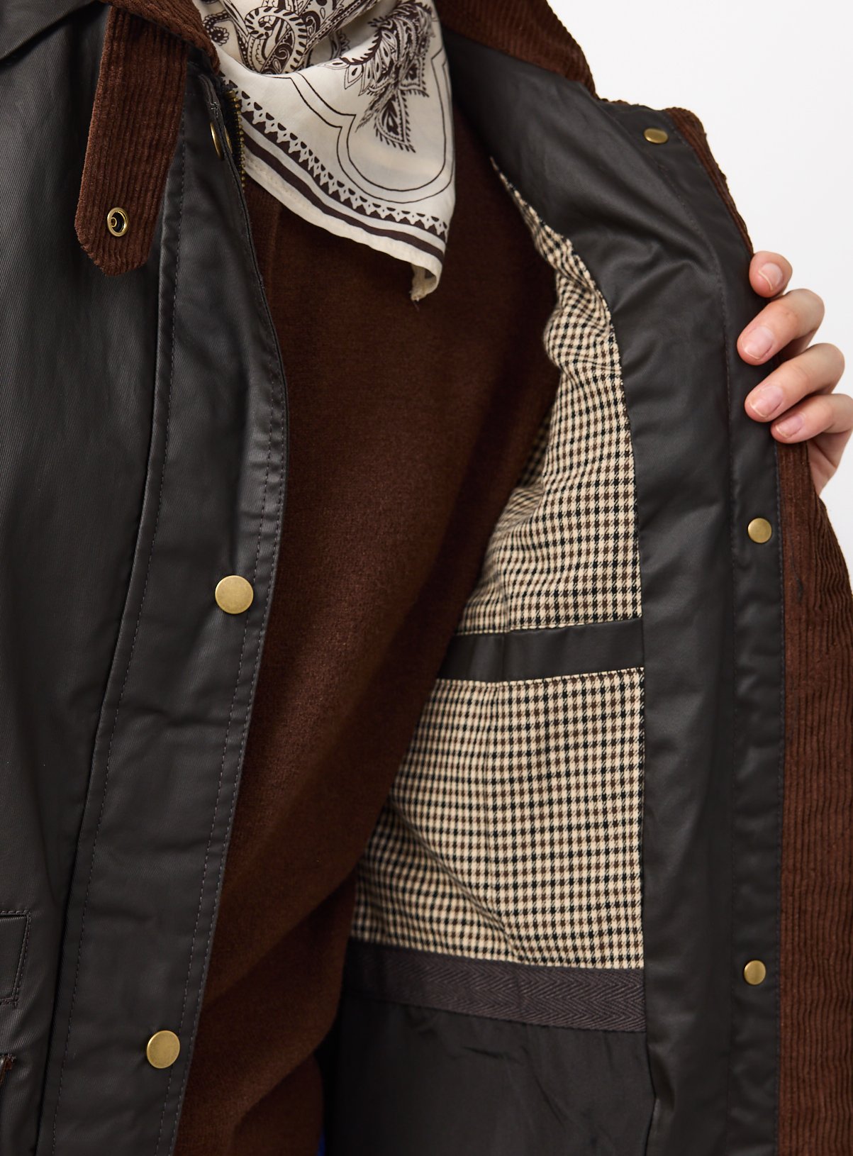 Brown Longline Waxy Shower Resistant Parka S - Image 5 thumbnail