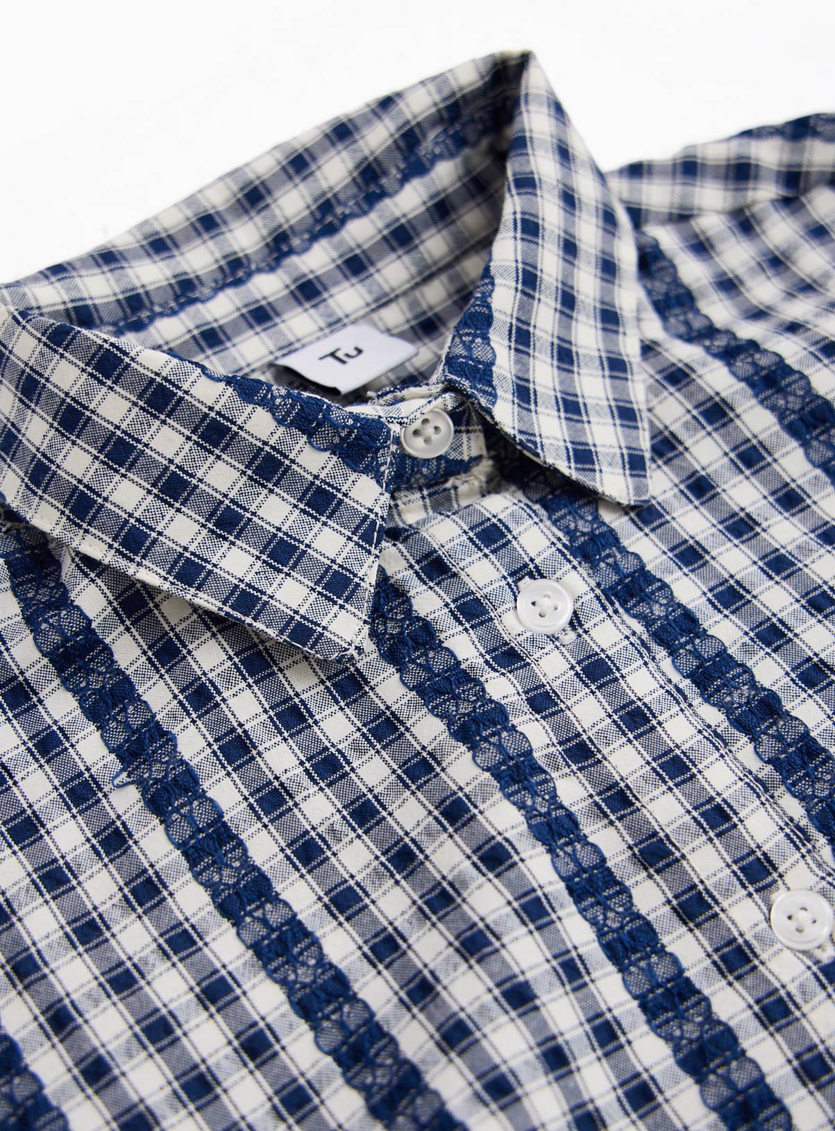 Blue Check Shirt 11 years - Image 2