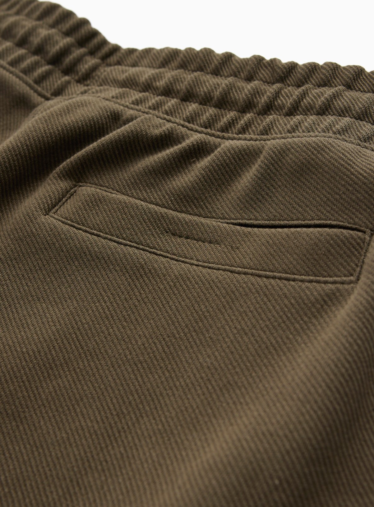 Khaki Twill Cuffed Joggers XS - Image 4 thumbnail