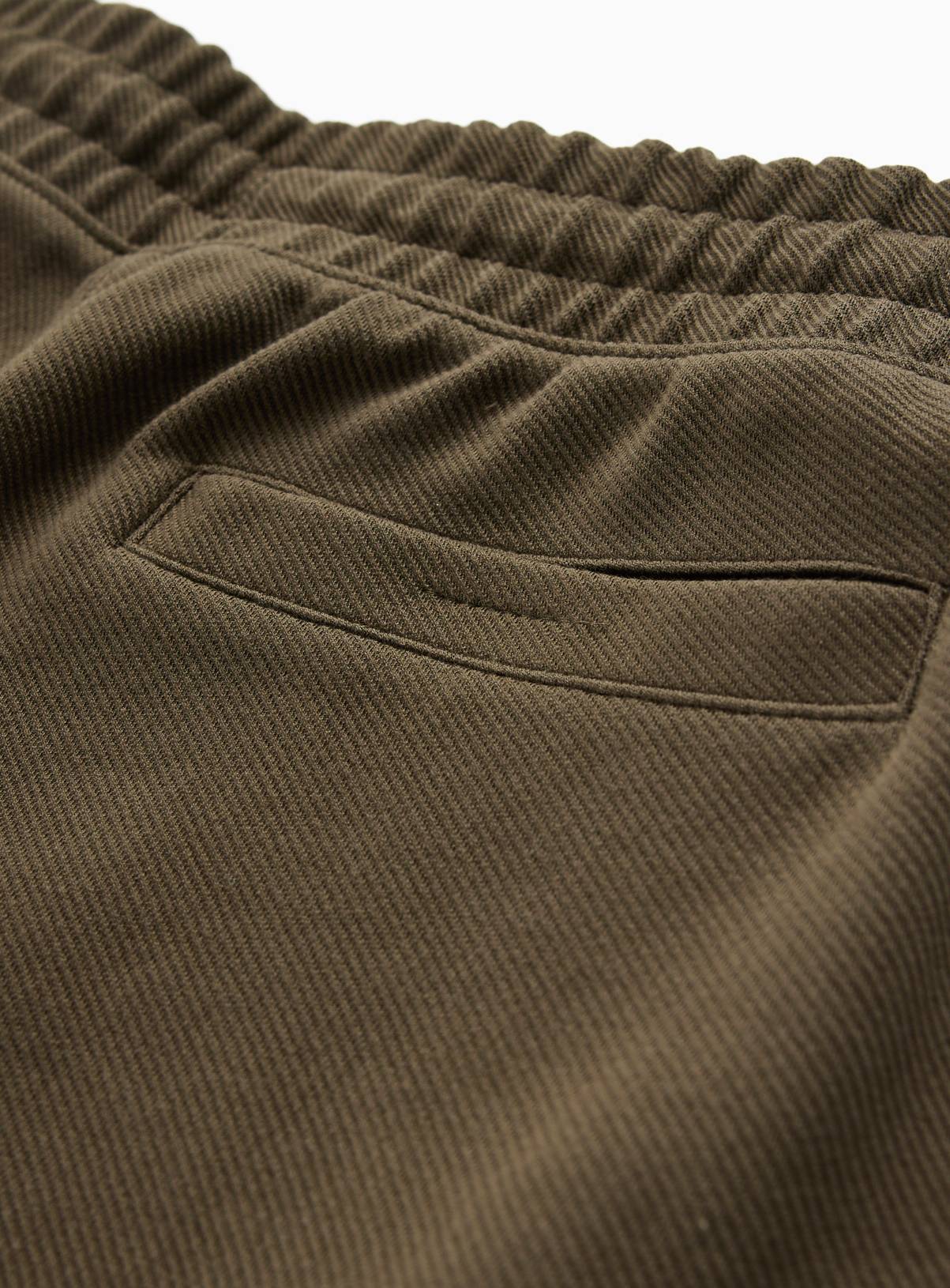 Khaki Twill Cuffed Joggers XS - Image 4