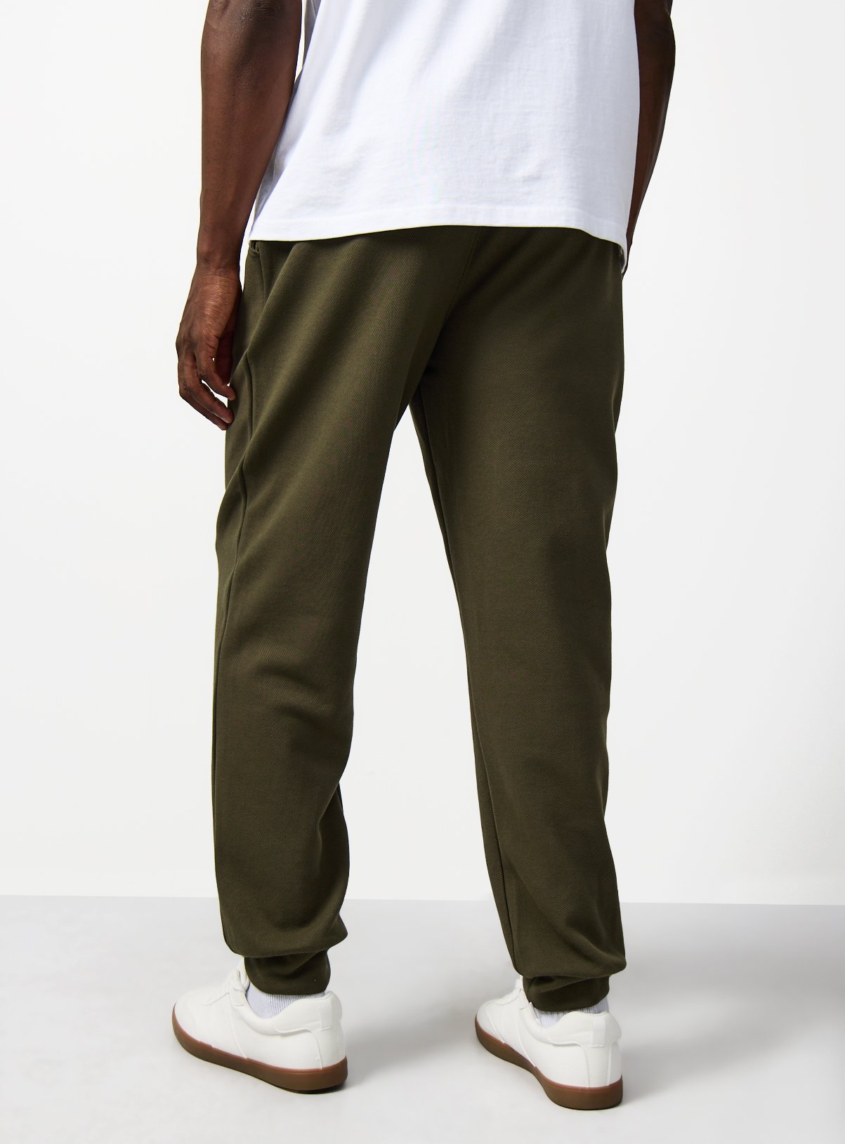 Khaki Twill Cuffed Joggers XS - Image 5 thumbnail