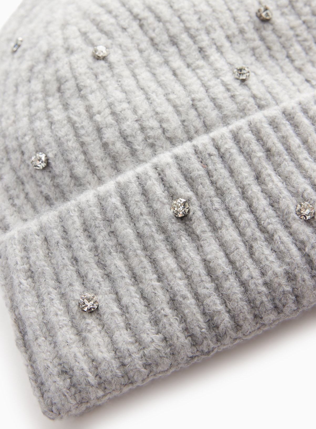 Grey Diamanté Beanie Hat 3-5 years - Image 2 thumbnail