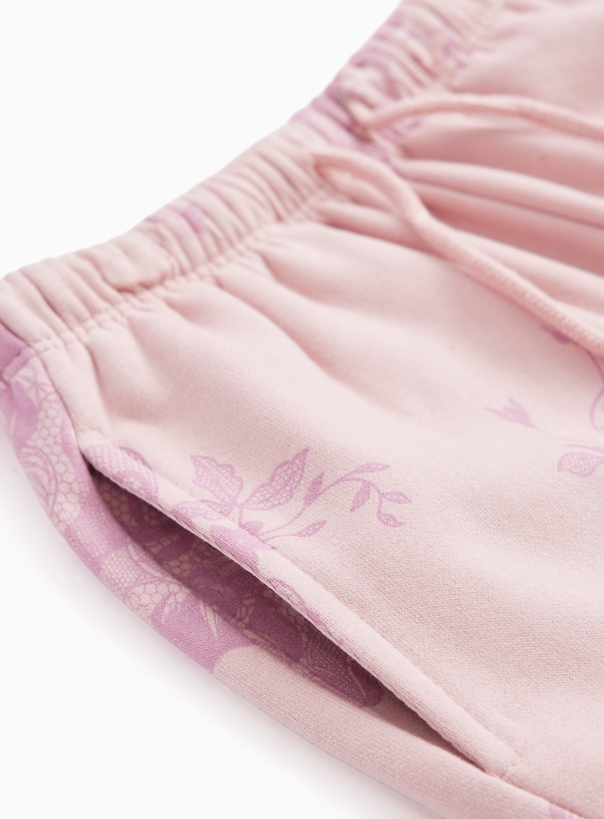 Pink Floral Print Joggers 12 years - Image 2 thumbnail