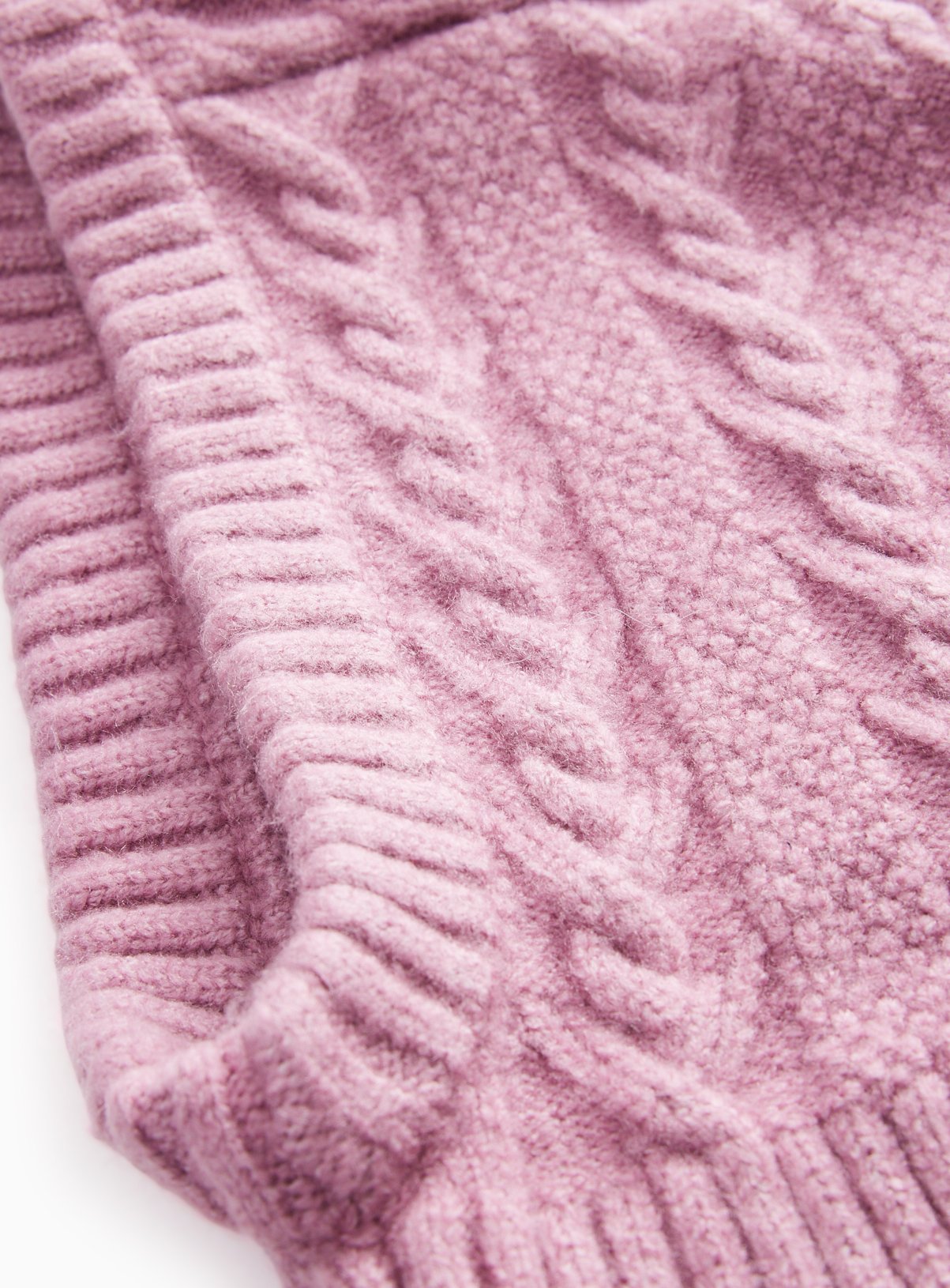 Pink Cable Knit Balaclava 6-9 years - Image 2 thumbnail