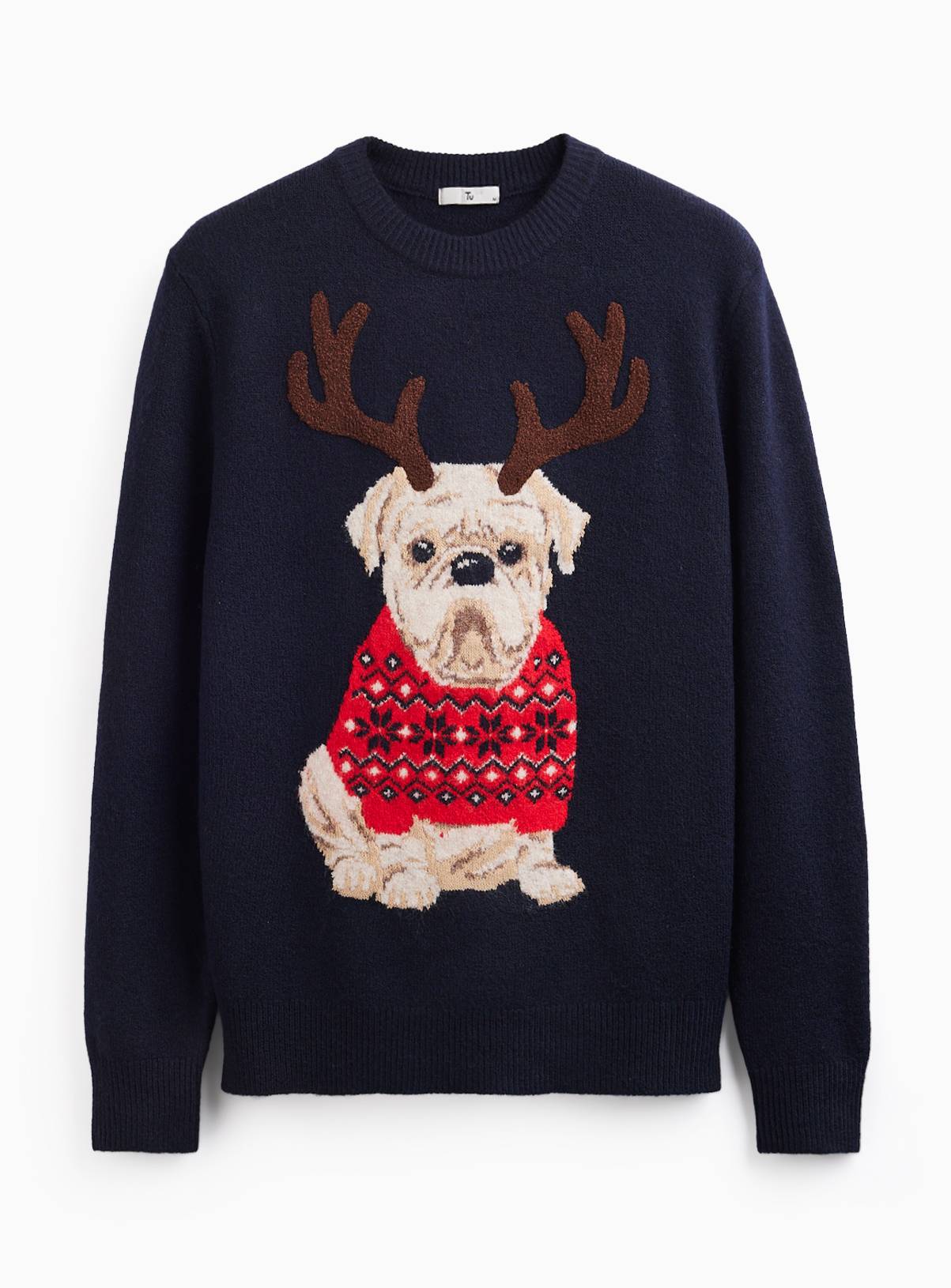 Family Matching Christmas Pug Reindeer Jumper XXXL - Image 3