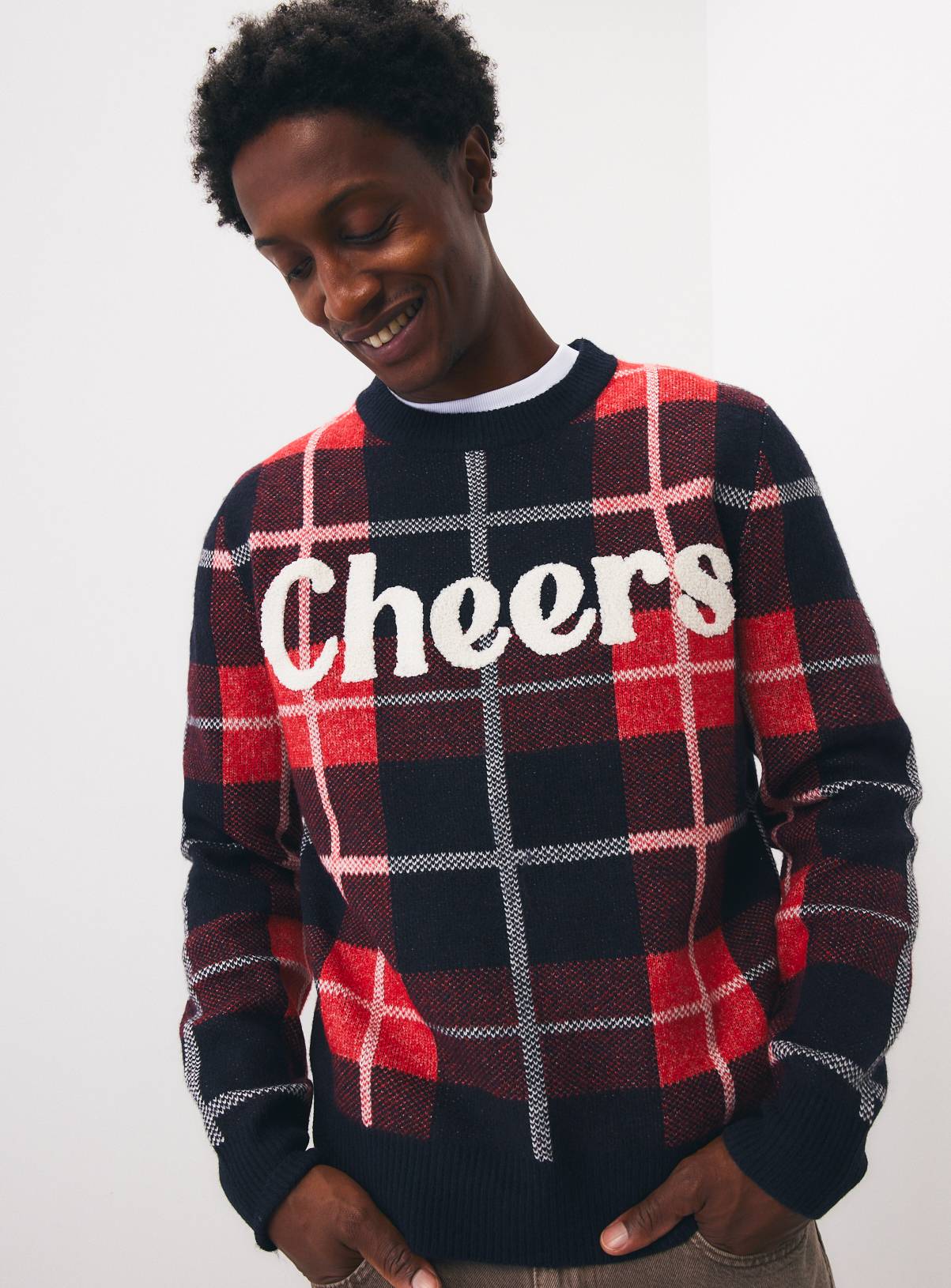 Family Matching Men's Cheers Slogan Christmas Jumper XXXL - Image 1