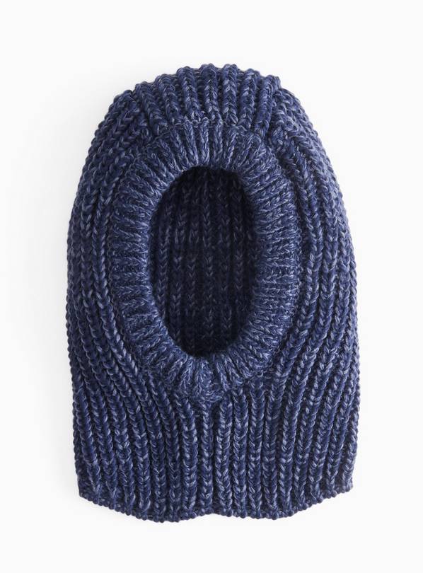 Navy Twist Ribbed Knit Balaclava 3-5 years