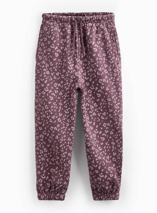 Purple Leopard Print Joggers 7 years